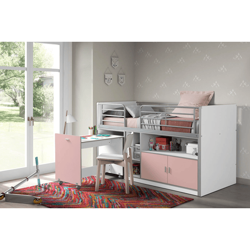 Cama de solteiro infantil BONNY KSB005 90x200 cm Rosa