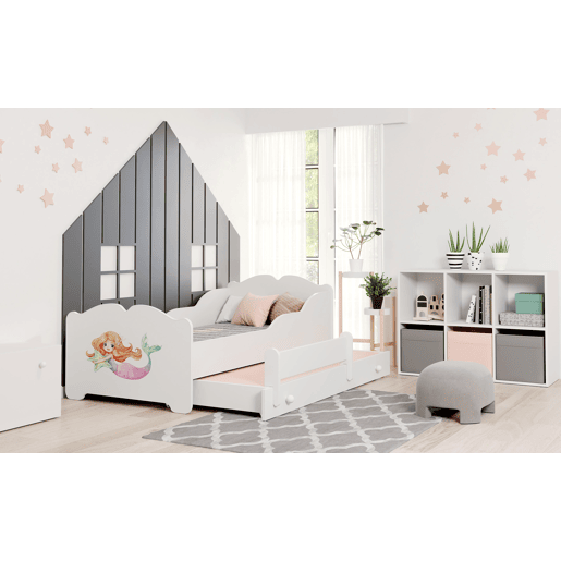 Cama de solteiro infantil ANNA KSB001 80x160 cm Branco