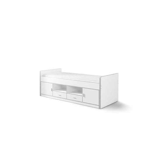 Cama de solteiro infantil BONNY KSB005 90x200 cm Branco