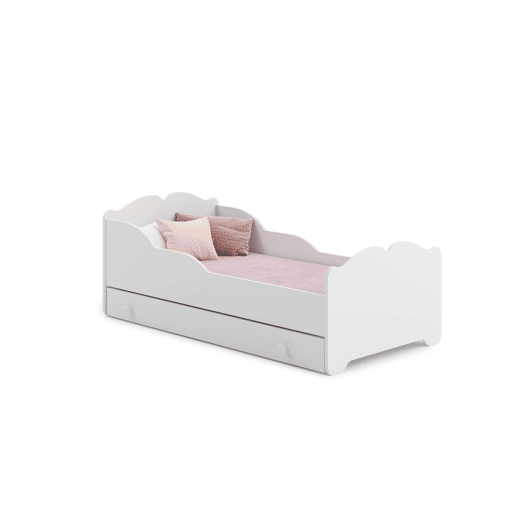 Cama de solteiro infantil ANNA KSB015 70x140 cm Branco