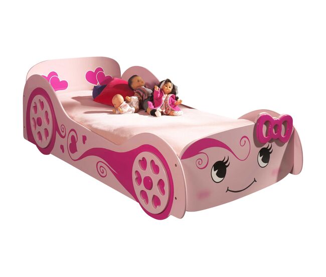 Cama infantil auto ksb005 101x213x68 rosa
