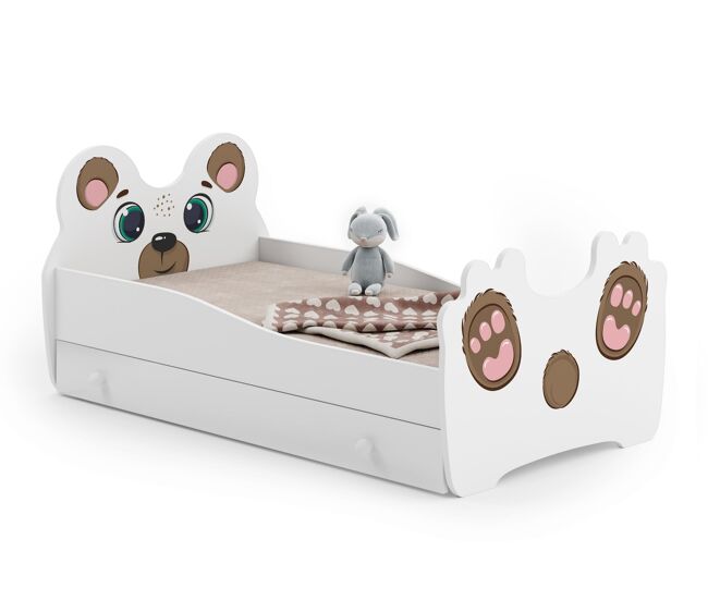 Cama infantil animals ksb001 90x164x70 blanco
