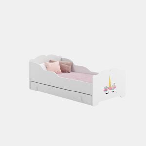 Cama de solteiro infantil ANNA KSB015 70x140 cm Branco
