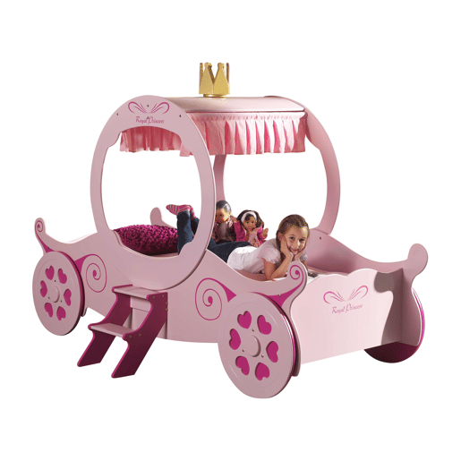 Cama de solteiro infantil AUTO KSB005 90x200 cm Rosa