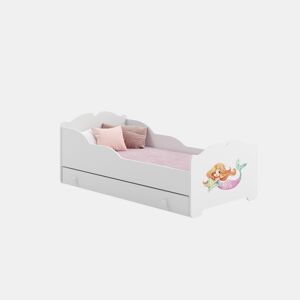Cama de solteiro infantil ANNA KSB015 70x140 cm Branco