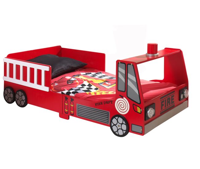 Cama infantil auto ksb015 77x147x61 rojo