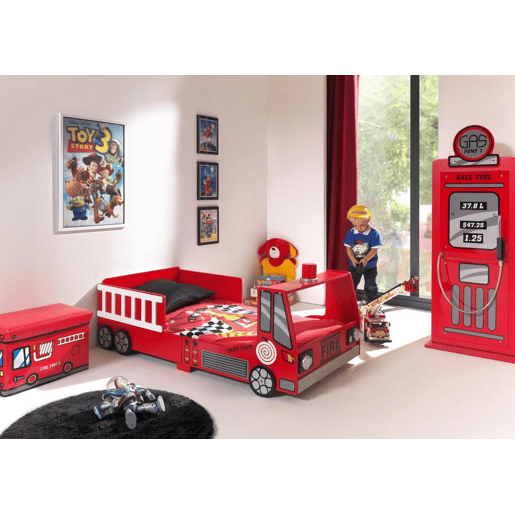 Cama de solteiro infantil AUTO KSB015 70x140 cm Vermelho
