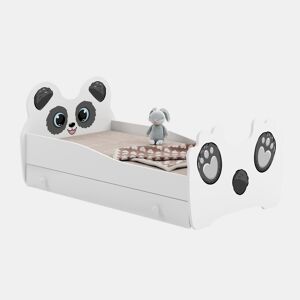 Cama de solteiro infantil ANIMALS KSB001 80x160 cm Branco