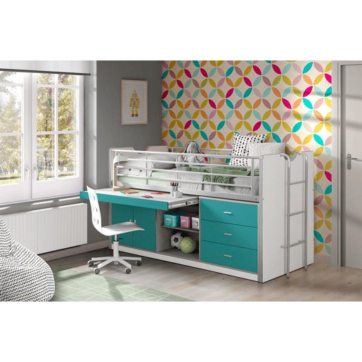 Cama de solteiro infantil BONNY KSB005 90x200 cm Azul