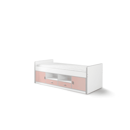 Cama de solteiro infantil BONNY KSB005 90x200 cm Rosa