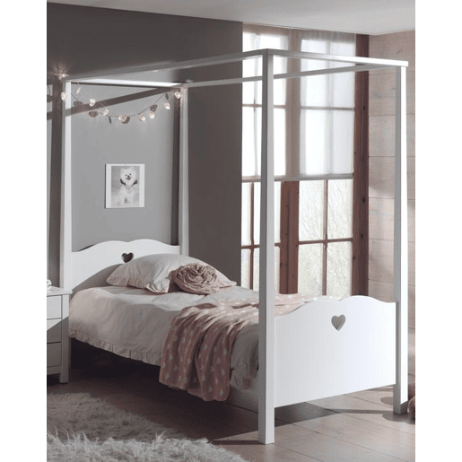 Cama de solteiro infantil AMORI KSB005 90x200 cm Branco