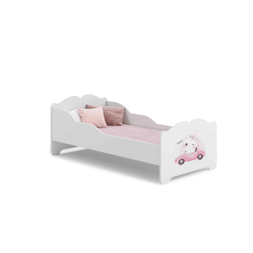 Cama de solteiro infantil ANNA KSB015 70x140 cm Branco