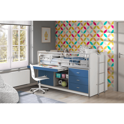 Cama de solteiro infantil BONNY KSB005 90x200 cm Azul