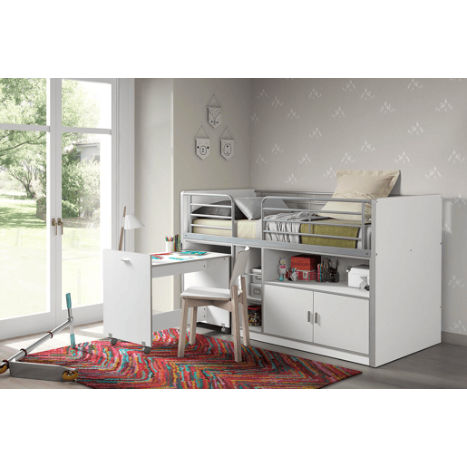 Cama de solteiro infantil BONNY KSB005 90x200 cm Branco