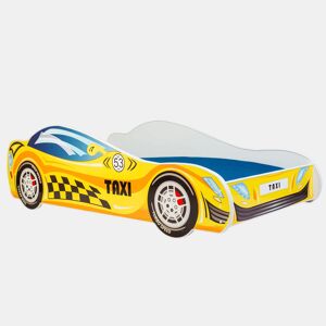 Cama de solteiro infantil CAR KSB001 80x160 cm Amarelo
