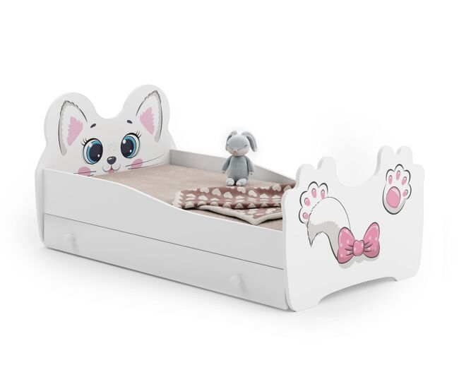 Cama infantil animals ksb001 90x164x70 blanco