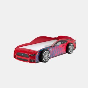 Cama de solteiro infantil AUTO KSB005 90x200 cm Vermelho