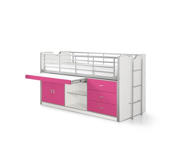 Cama infantil bonny ksb005 96x207x116 rosa