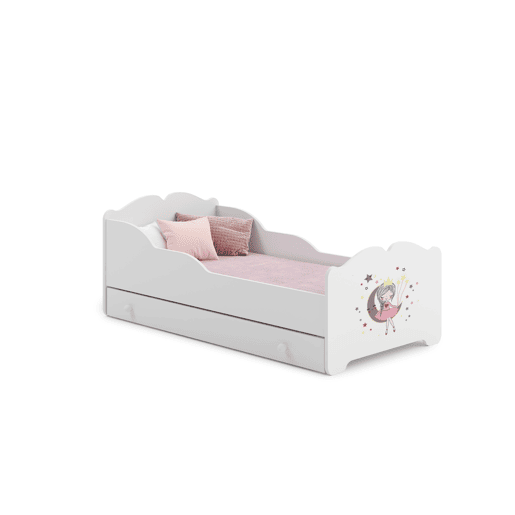 Cama de solteiro infantil ANNA KSB001 80x160 cm Branco