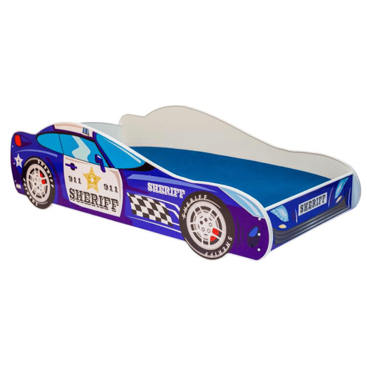 Cama de solteiro infantil CAR KSB001 80x160 cm Azul