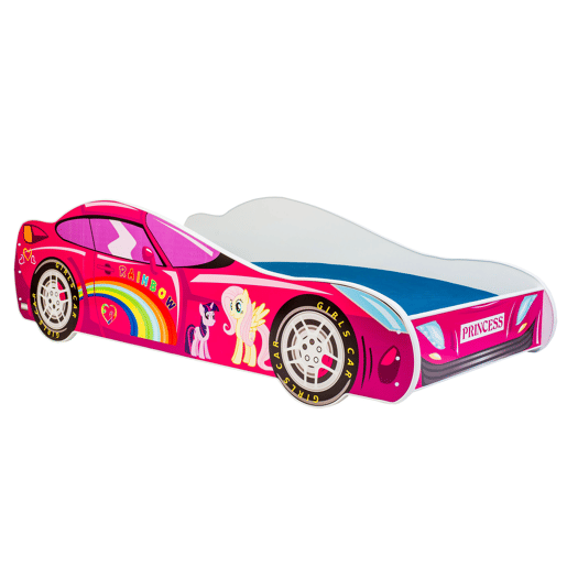 Cama de solteiro infantil CAR KSB001 80x160 cm Rosa