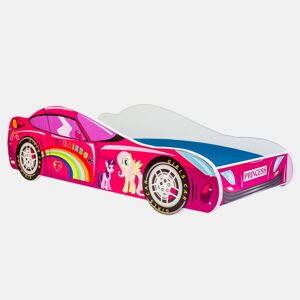 Cama de solteiro infantil CAR KSB001 80x160 cm Rosa