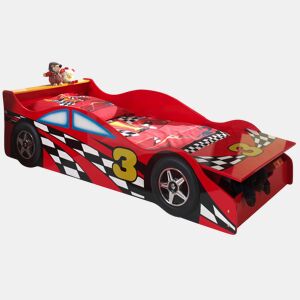 Cama de solteiro infantil AUTO KSB015 70x140 cm Vermelho
