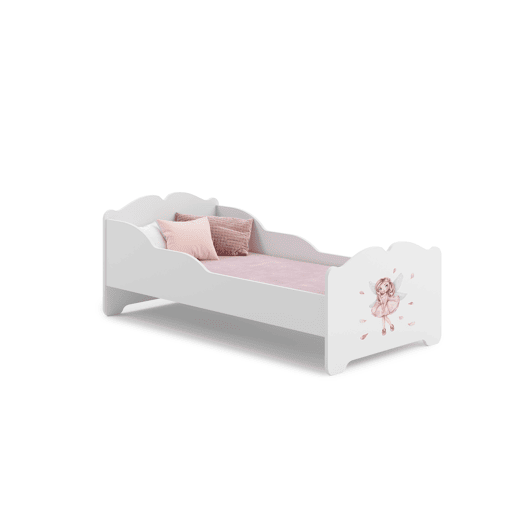 Cama de solteiro infantil ANNA KSB015 70x140 cm Branco