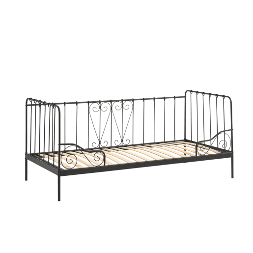 Cama de solteiro infantil ALICE KSB005 90x200 cm Preto