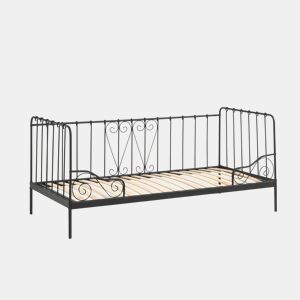 Cama de solteiro infantil ALICE KSB005 90x200 cm Preto