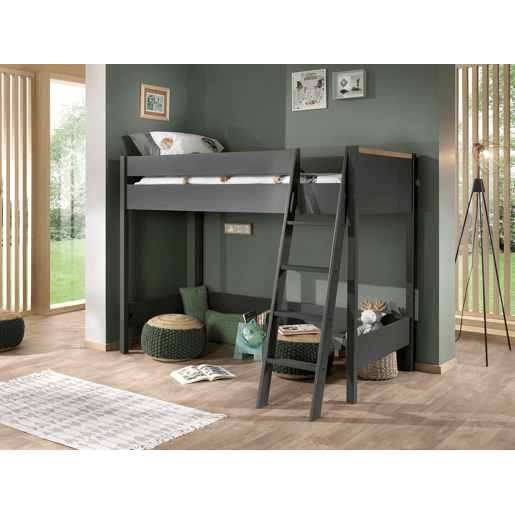 Cama loft LONDON LB005 90x200 cm Grafite