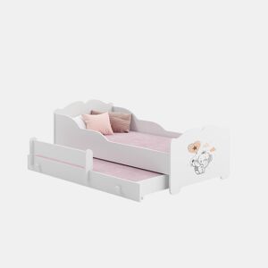 Cama de solteiro infantil ANNA KSB001 80x160 cm Branco