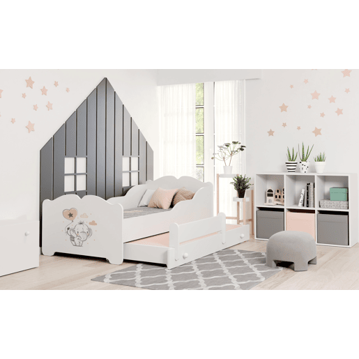Cama de solteiro infantil ANNA KSB001 80x160 cm Branco