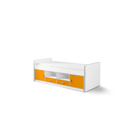 Cama de solteiro infantil BONNY KSB005 90x200 cm Laranja