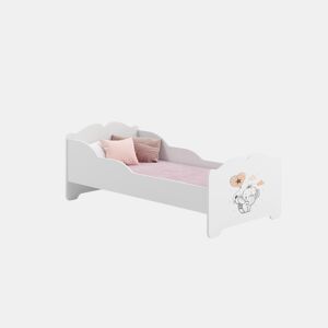 Cama de solteiro infantil ANNA KSB015 70x140 cm Branco
