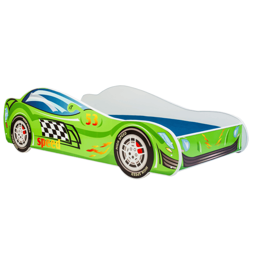 Cama de solteiro infantil CAR KSB001 80x160 cm Verde