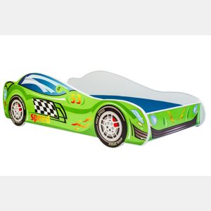 Cama de solteiro infantil CAR KSB001 80x160 cm Verde