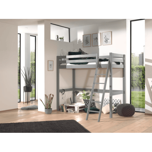 Cama loft PINO LB005 90x200 cm Cinzento Cama loft PINO LB005 90x200 cm Cinzento