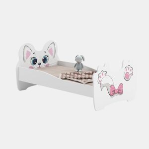 Cama de solteiro infantil ANIMALS KSB001 80x160 cm Branco