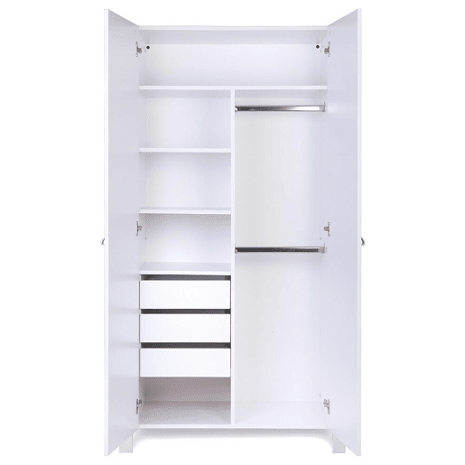 Roupeiro ETUDE WR96 2D3D6S 96x47x179 Cinzento