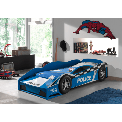 Cama de solteiro infantil AUTO KSB015 70x140 cm Azul Cama de solteiro infantil AUTO KSB015 70x140 cm Azul