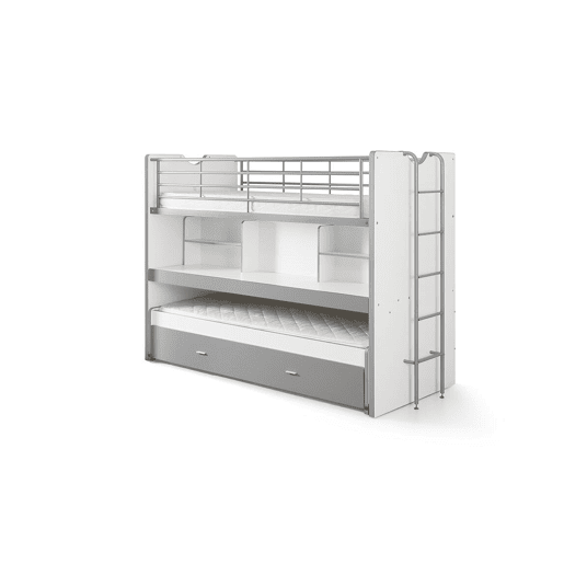 Cama de solteiro infantil BONNY KSB005 90x200 cm Cinzento