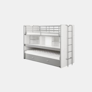 Cama de solteiro infantil BONNY KSB005 90x200 cm Cinzento