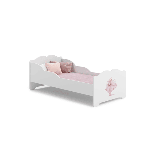 Cama de solteiro infantil ANNA KSB015 70x140 cm Branco