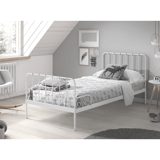 Cama de solteiro infantil ALICE KSB005 90x200 cm Branco