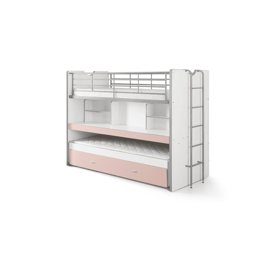 Cama de solteiro infantil BONNY KSB005 90x200 cm Rosa