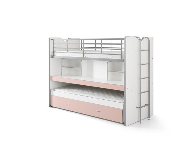 Cama infantil bonny ksb005 102x222x161 rosa