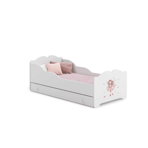 Cama de solteiro infantil ANNA KSB001 80x160 cm Branco