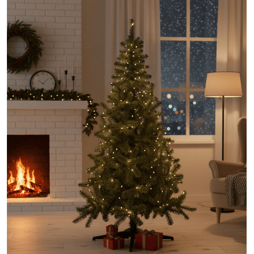 Árvore de Natal de efeitos reais Verde