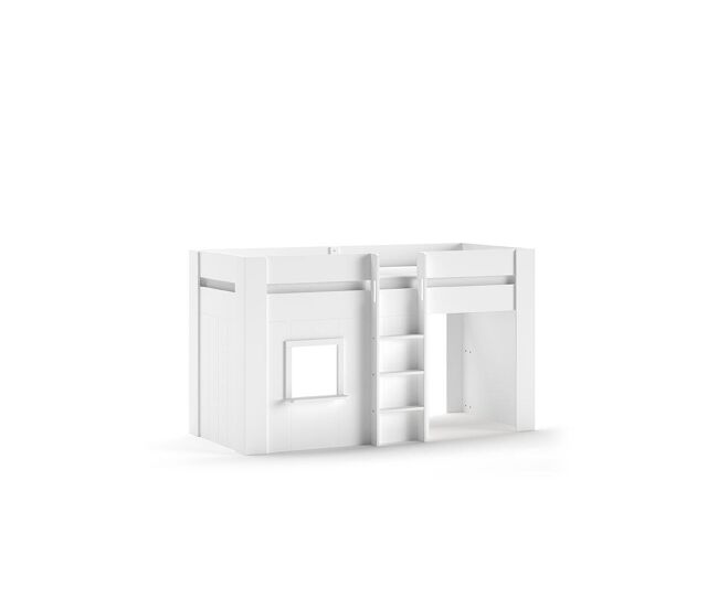 Cama Alta RENO LB005 103x206x120 Blanco